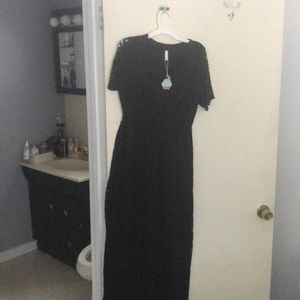 Pink Blush black late maternity dress size medium.